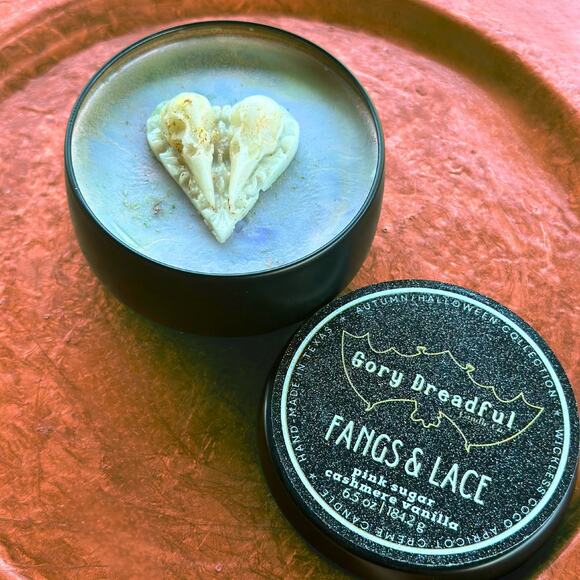 Fangs & Lace Wickless Candle: Cashmere Pink Sugar Scent - Picture 1 of 8